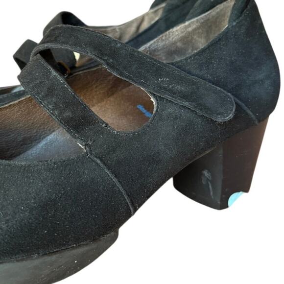 Wolky Black Suede Mid Heel Mary Jane Comfort Shoes size 39 US 8 - Picture 11 of 15
